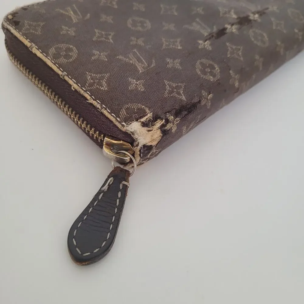 Vintage Louis Vuitton Monogram Canvas Zippy Wallet Brown Gold Made in Spain - Picture 9 of 11